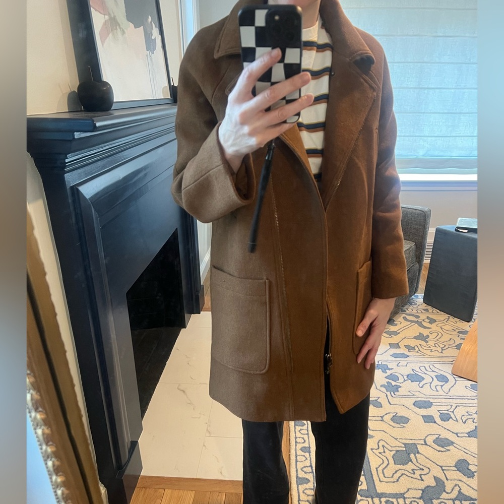 Madewell Eldridge Coat in Tan -Medium
